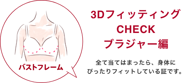 3DフィッティングCHECK ブラジャー編