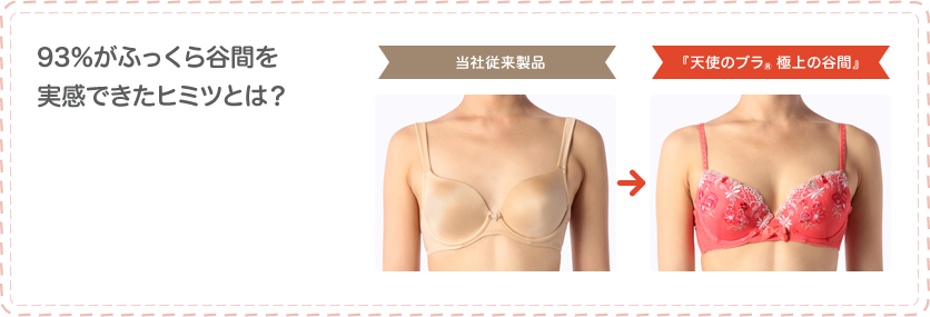 93％がふっくら谷間を 実感できたヒミツとは？